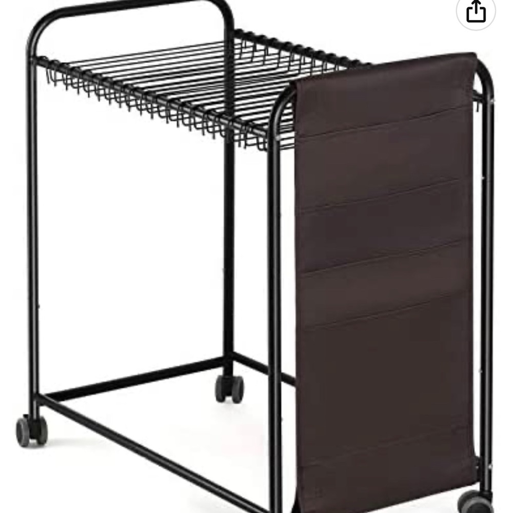Rolling Pants Trolley Pants Rack with 20 Hangers Closet Organizer for Jeans